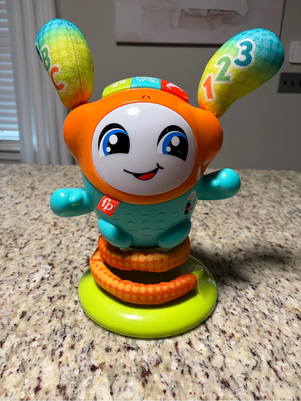 Fisher-Price Bright Orange & Teal Interactive Bunny Learning Toy